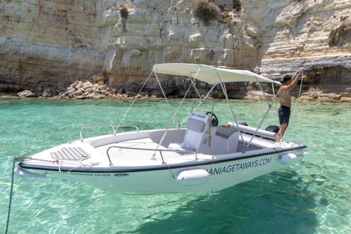 Motor-Boat-Rental-without-licence-Chania-Marathi